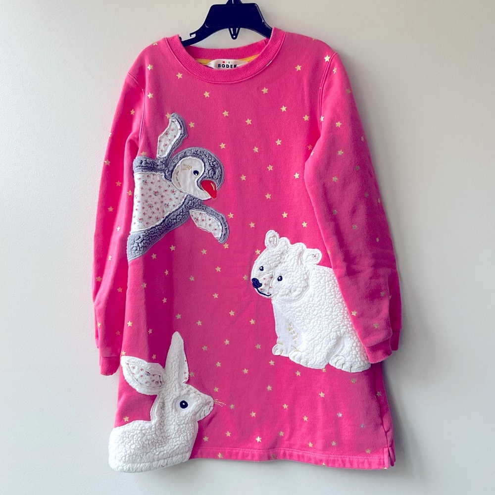 Mini Boden Cosy Appliqué Dress